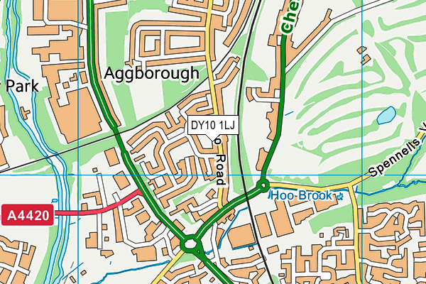 DY10 1LJ map - OS VectorMap District (Ordnance Survey) DY10 1LJ map - OS VectorMap District (Ordnance Survey)