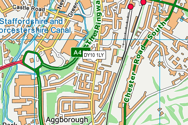 DY10 1LY map - OS VectorMap District (Ordnance Survey)