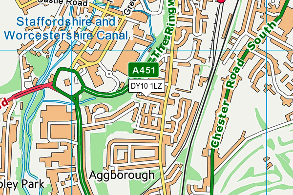DY10 1LZ map - OS VectorMap District (Ordnance Survey) DY10 1LZ map - OS VectorMap District (Ordnance Survey)