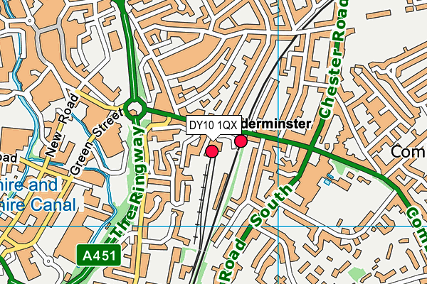 DY10 1QX map - OS VectorMap District (Ordnance Survey)