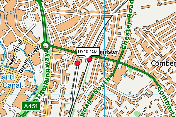 DY10 1QZ map - OS VectorMap District (Ordnance Survey)