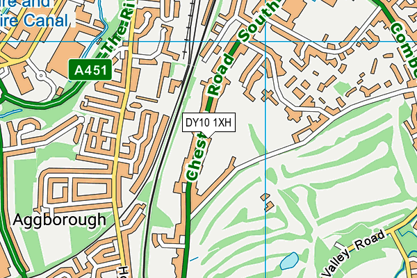 DY10 1XH map - OS VectorMap District (Ordnance Survey)