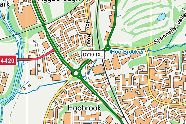 DY10 1XL map - OS VectorMap District (Ordnance Survey)