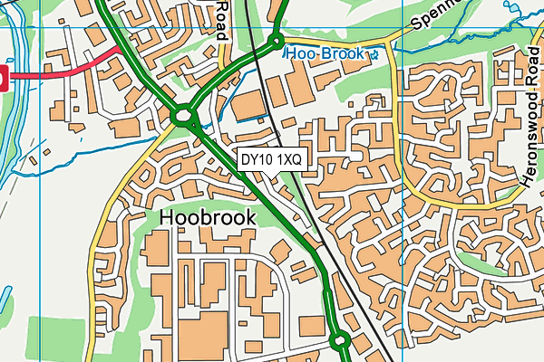 DY10 1XQ map - OS VectorMap District (Ordnance Survey)