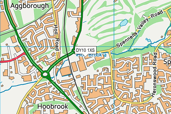 DY10 1XS map - OS VectorMap District (Ordnance Survey)