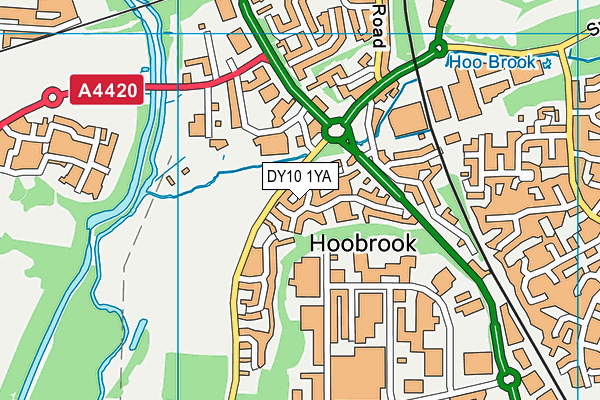 DY10 1YA map - OS VectorMap District (Ordnance Survey) DY10 1YA map - OS VectorMap District (Ordnance Survey)