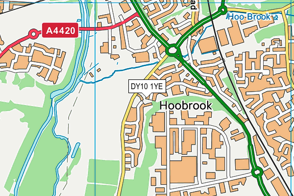DY10 1YE map - OS VectorMap District (Ordnance Survey)
