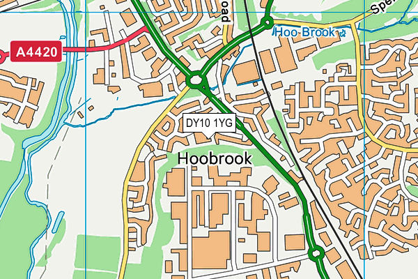 DY10 1YG map - OS VectorMap District (Ordnance Survey)