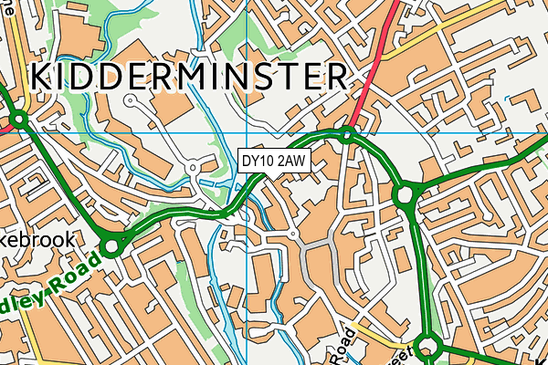 DY10 2AW map - OS VectorMap District (Ordnance Survey)