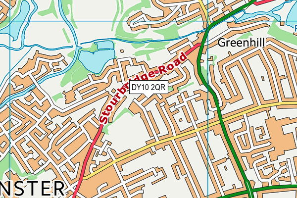 DY10 2QR map - OS VectorMap District (Ordnance Survey)
