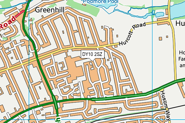 DY10 2SZ map - OS VectorMap District (Ordnance Survey) DY10 2SZ map - OS VectorMap District (Ordnance Survey)