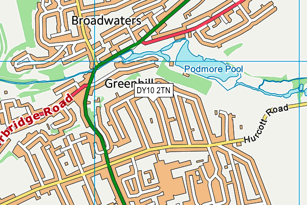 DY10 2TN map - OS VectorMap District (Ordnance Survey)