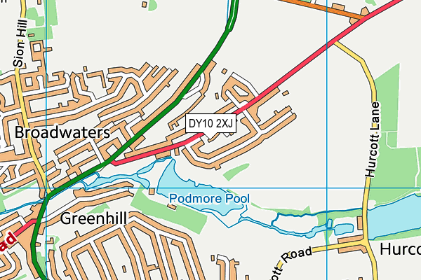 DY10 2XJ map - OS VectorMap District (Ordnance Survey) DY10 2XJ map - OS VectorMap District (Ordnance Survey)