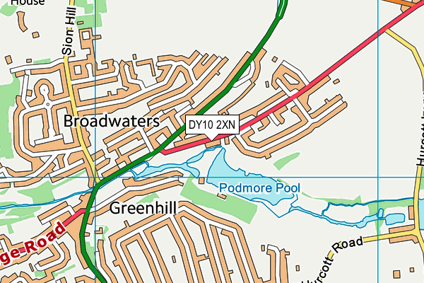 DY10 2XN map - OS VectorMap District (Ordnance Survey) DY10 2XN map - OS VectorMap District (Ordnance Survey)
