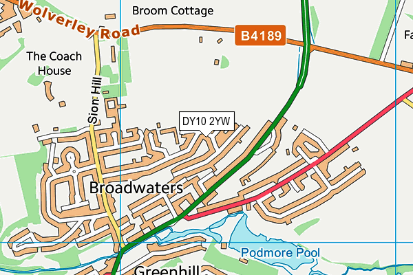 DY10 2YW map - OS VectorMap District (Ordnance Survey) DY10 2YW map - OS VectorMap District (Ordnance Survey)