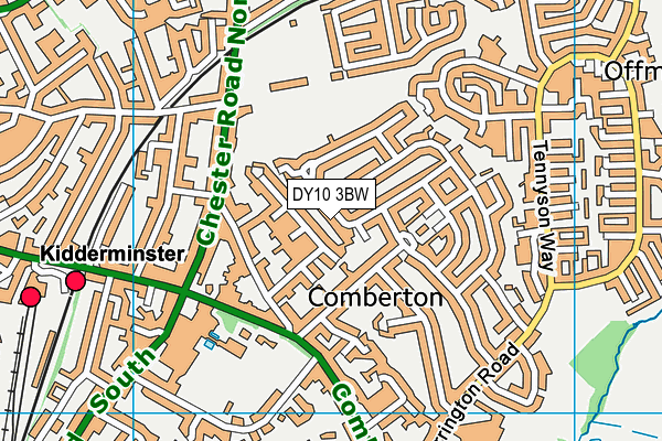 DY10 3BW map - OS VectorMap District (Ordnance Survey)