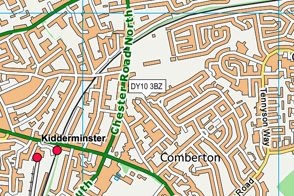 DY10 3BZ map - OS VectorMap District (Ordnance Survey) DY10 3BZ map - OS VectorMap District (Ordnance Survey)