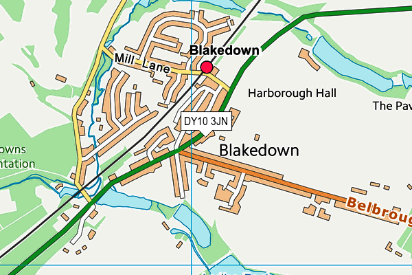DY10 3JN map - OS VectorMap District (Ordnance Survey)