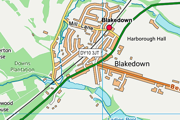 DY10 3JT map - OS VectorMap District (Ordnance Survey)