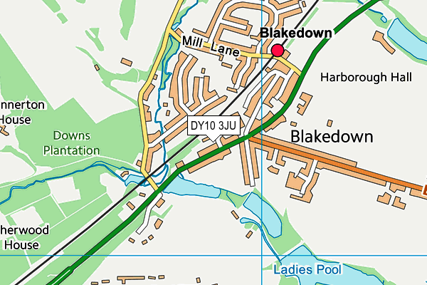 DY10 3JU map - OS VectorMap District (Ordnance Survey)