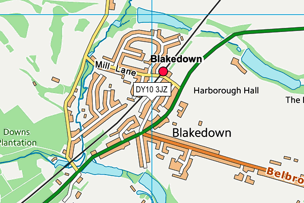 DY10 3JZ map - OS VectorMap District (Ordnance Survey) DY10 3JZ map - OS VectorMap District (Ordnance Survey)