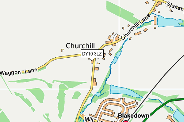 DY10 3LZ map - OS VectorMap District (Ordnance Survey)