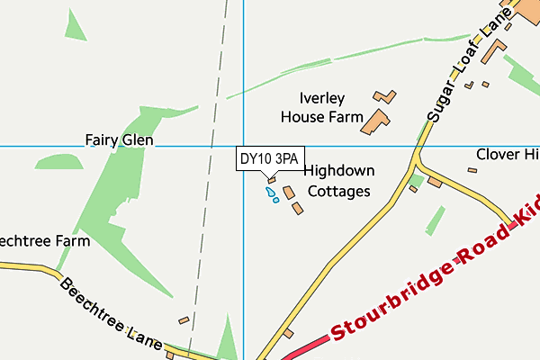 DY10 3PA map - OS VectorMap District (Ordnance Survey)