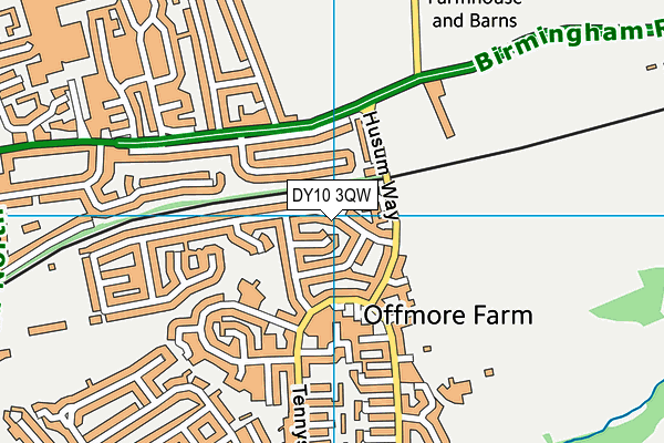 DY10 3QW map - OS VectorMap District (Ordnance Survey)