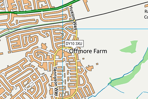 DY10 3XU map - OS VectorMap District (Ordnance Survey)