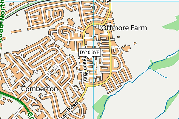 DY10 3YF map - OS VectorMap District (Ordnance Survey) DY10 3YF map - OS VectorMap District (Ordnance Survey)