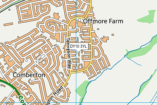DY10 3YL map - OS VectorMap District (Ordnance Survey) DY10 3YL map - OS VectorMap District (Ordnance Survey)