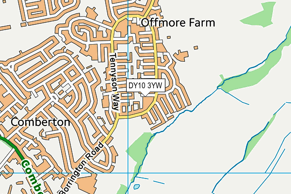 DY10 3YW map - OS VectorMap District (Ordnance Survey) DY10 3YW map - OS VectorMap District (Ordnance Survey)