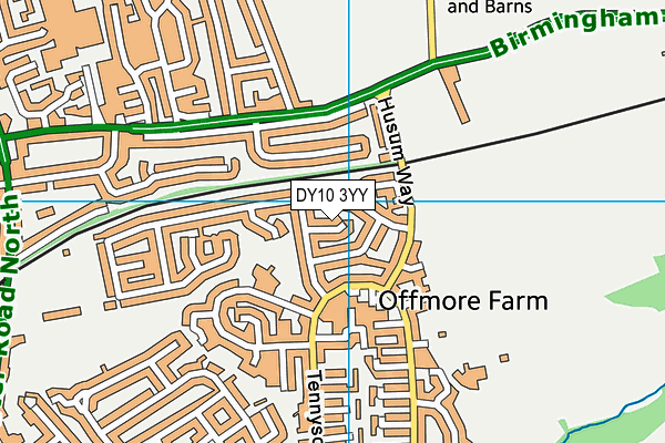 DY10 3YY map - OS VectorMap District (Ordnance Survey) DY10 3YY map - OS VectorMap District (Ordnance Survey)