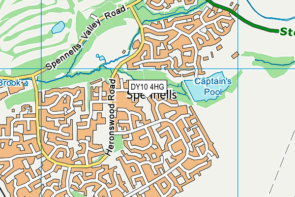DY10 4HG map - OS VectorMap District (Ordnance Survey)