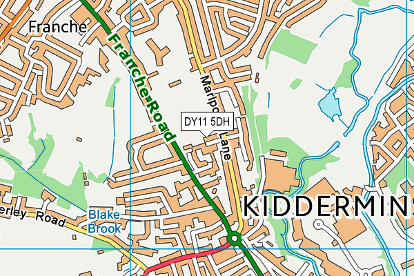 DY11 5DH map - OS VectorMap District (Ordnance Survey) DY11 5DH map - OS VectorMap District (Ordnance Survey)