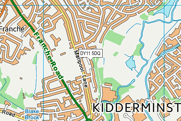 DY11 5DQ map - OS VectorMap District (Ordnance Survey) DY11 5DQ map - OS VectorMap District (Ordnance Survey)