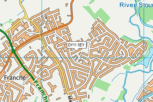 DY11 5EY map - OS VectorMap District (Ordnance Survey) DY11 5EY map - OS VectorMap District (Ordnance Survey)