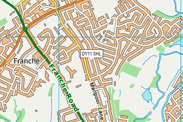 DY11 5HL map - OS VectorMap District (Ordnance Survey)