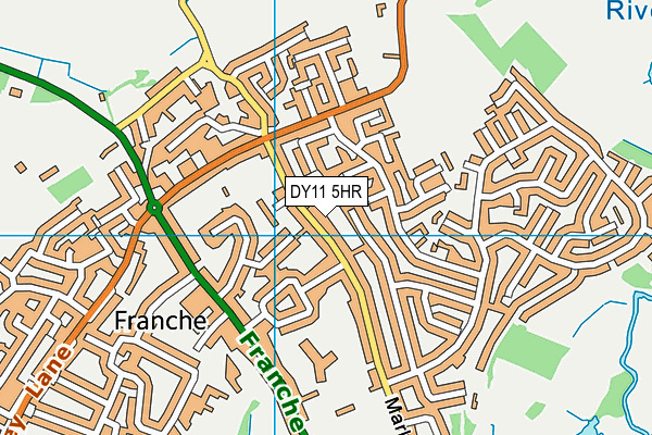 DY11 5HR map - OS VectorMap District (Ordnance Survey) DY11 5HR map - OS VectorMap District (Ordnance Survey)