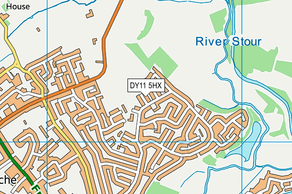 DY11 5HX map - OS VectorMap District (Ordnance Survey) DY11 5HX map - OS VectorMap District (Ordnance Survey)