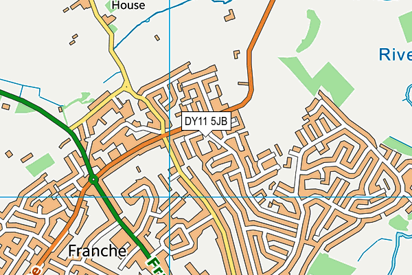 DY11 5JB map - OS VectorMap District (Ordnance Survey) DY11 5JB map - OS VectorMap District (Ordnance Survey)