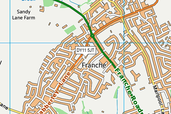 DY11 5JT map - OS VectorMap District (Ordnance Survey) DY11 5JT map - OS VectorMap District (Ordnance Survey)