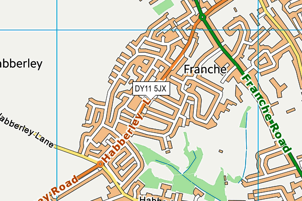 DY11 5JX map - OS VectorMap District (Ordnance Survey) DY11 5JX map - OS VectorMap District (Ordnance Survey)