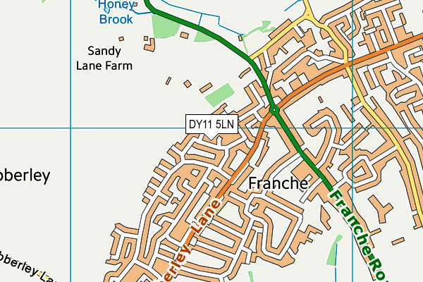 DY11 5LN map - OS VectorMap District (Ordnance Survey)