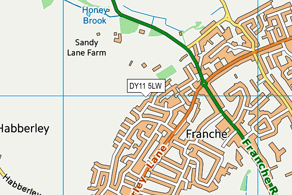 DY11 5LW map - OS VectorMap District (Ordnance Survey) DY11 5LW map - OS VectorMap District (Ordnance Survey)