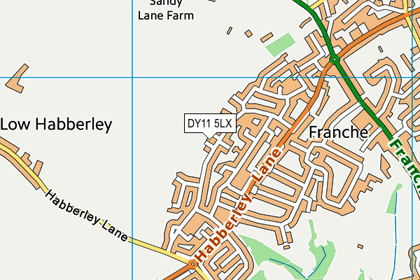 DY11 5LX map - OS VectorMap District (Ordnance Survey) DY11 5LX map - OS VectorMap District (Ordnance Survey)