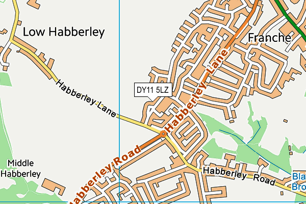 DY11 5LZ map - OS VectorMap District (Ordnance Survey) DY11 5LZ map - OS VectorMap District (Ordnance Survey)