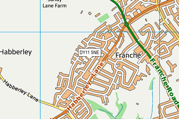DY11 5NE map - OS VectorMap District (Ordnance Survey) DY11 5NE map - OS VectorMap District (Ordnance Survey)