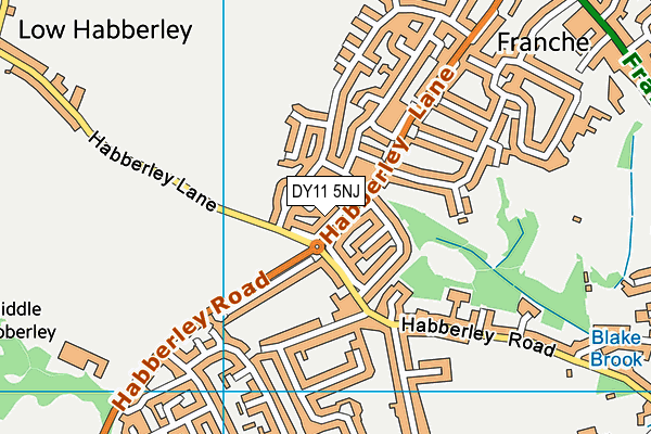 DY11 5NJ map - OS VectorMap District (Ordnance Survey) DY11 5NJ map - OS VectorMap District (Ordnance Survey)