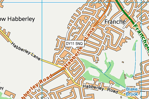 DY11 5NQ map - OS VectorMap District (Ordnance Survey)